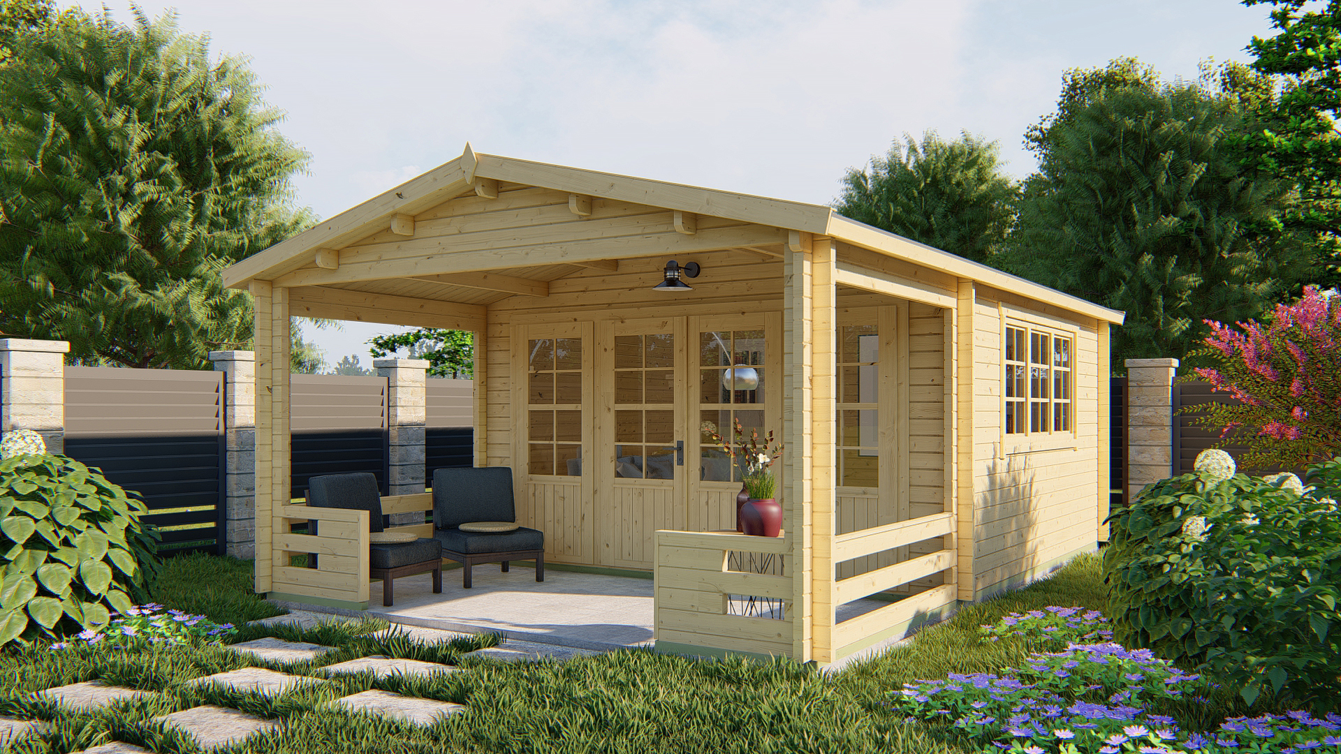 Gartenhaus mit Terrasse Ipswich ISO