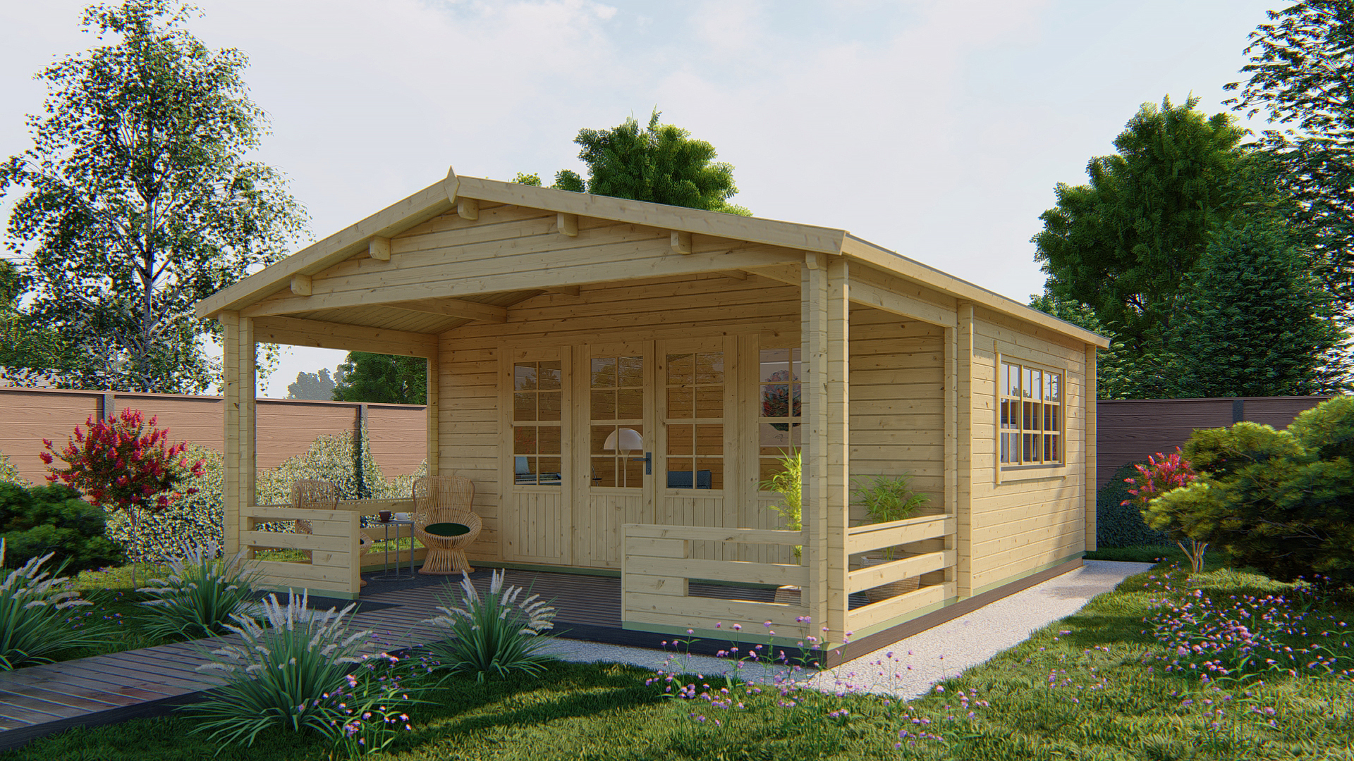 Gartenhaus mit Terrasse Nottingham ISO