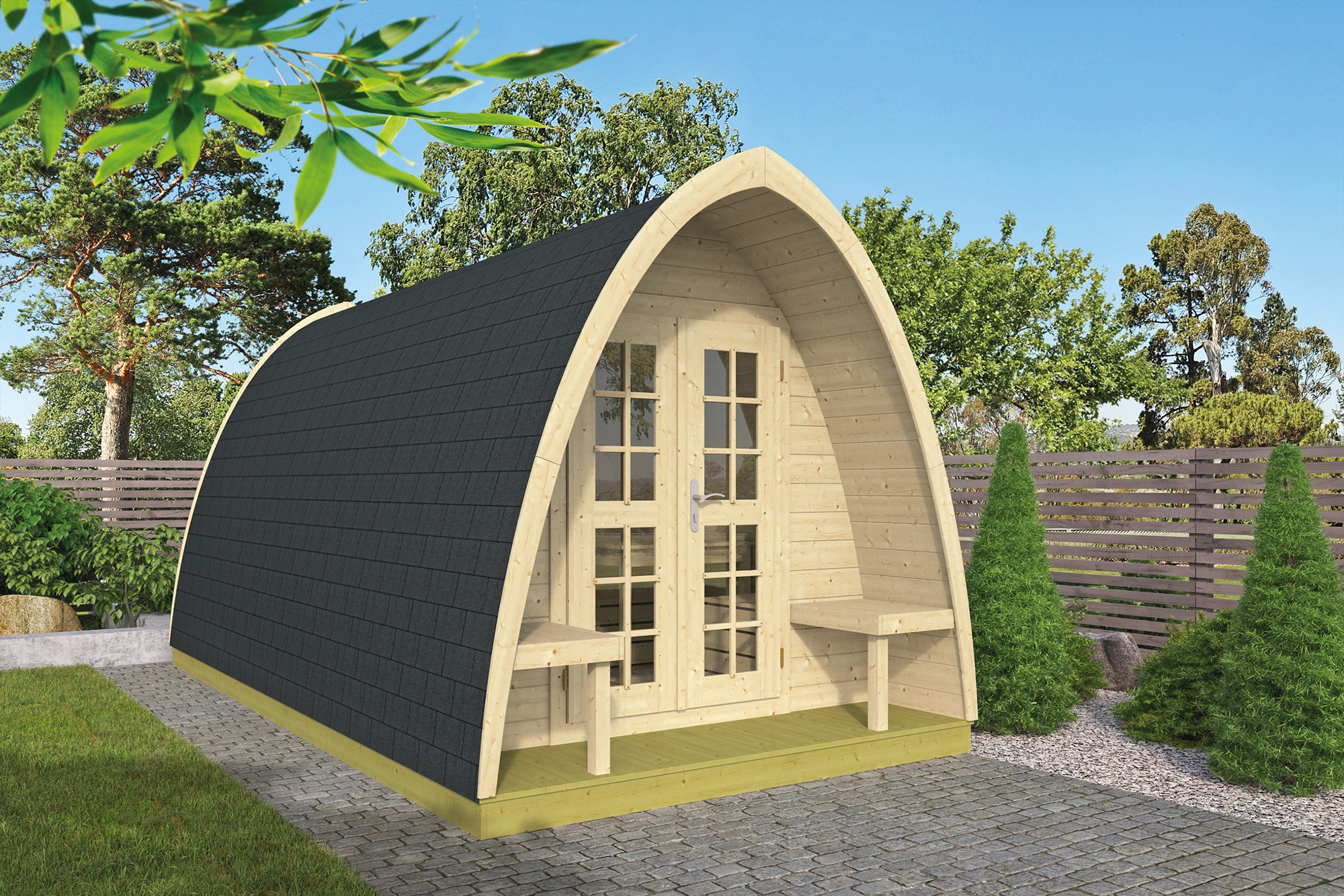 2-Raum-Gartenhaus / Campinghaus Pod 480