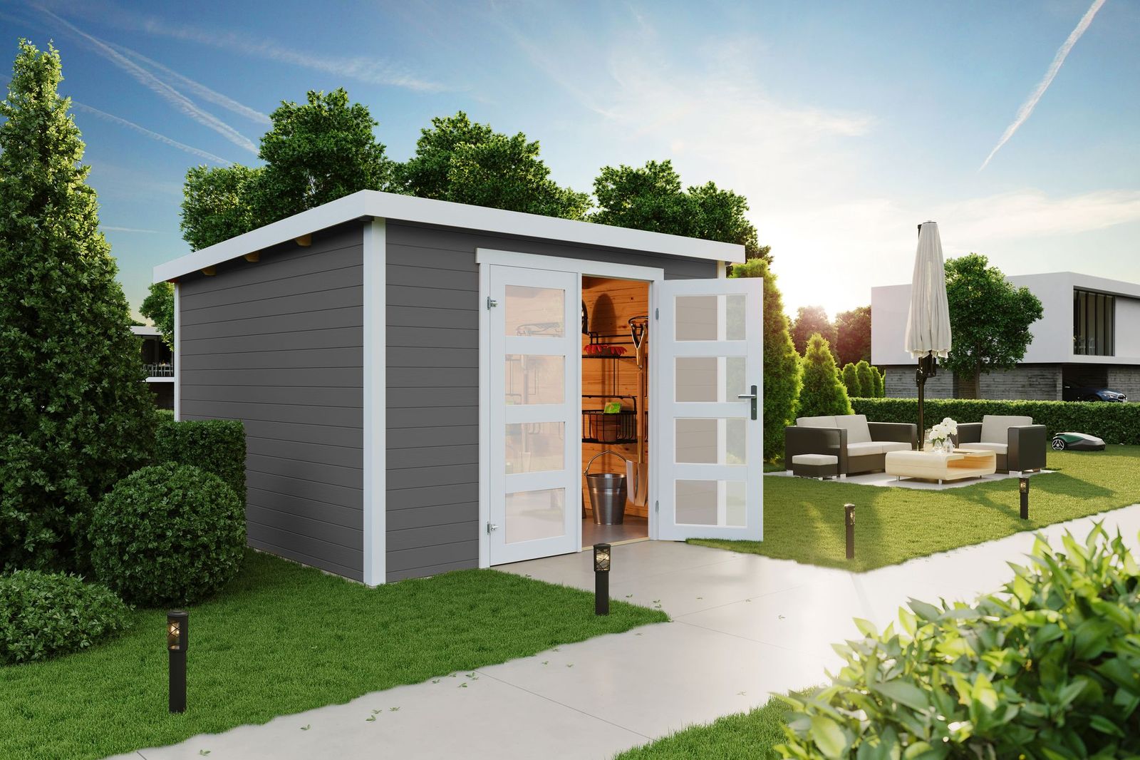 Garten- und Gerätehaus Zambezi 6 mit Pultdach