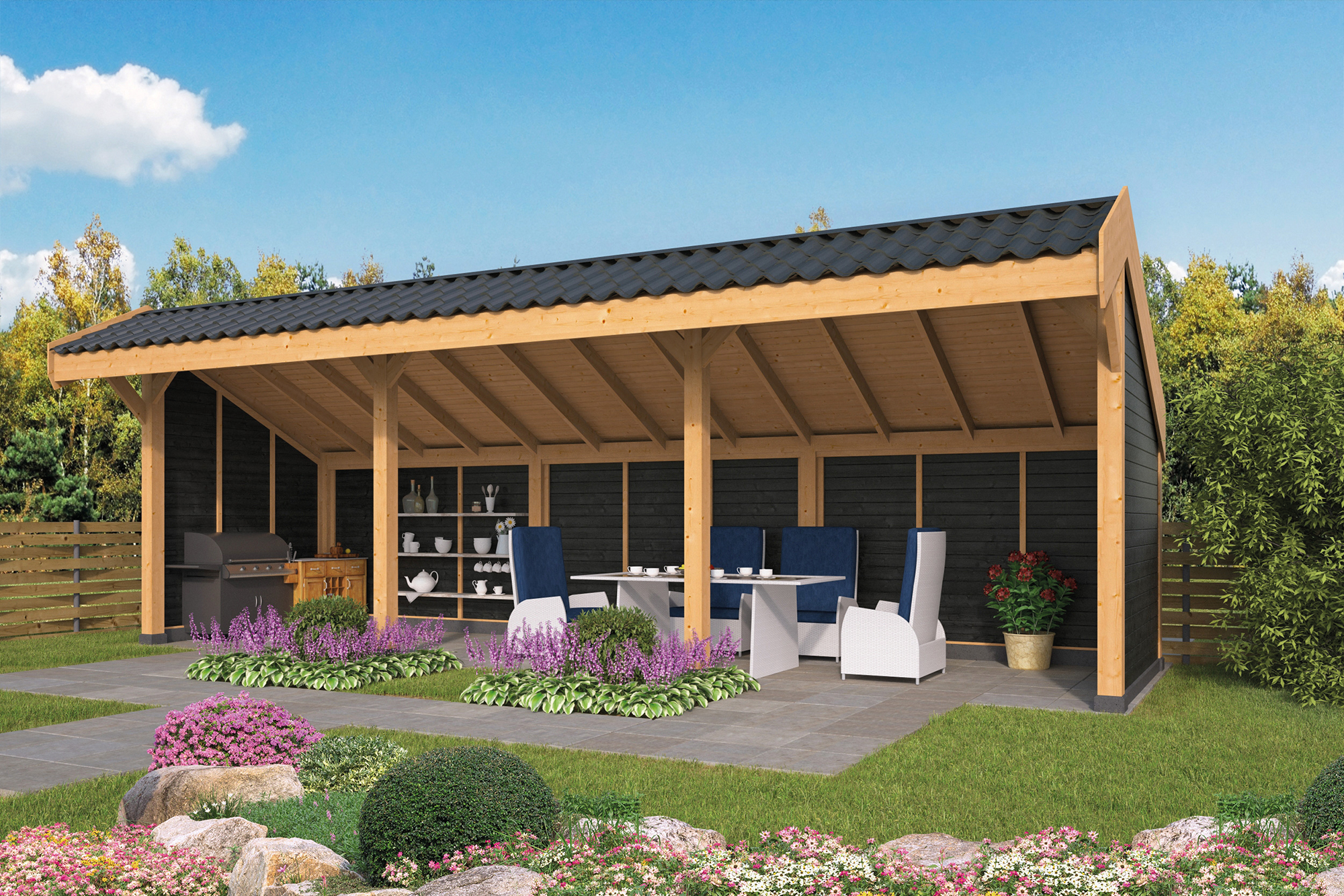Gartenpavillon Boekelo aus Douglasie