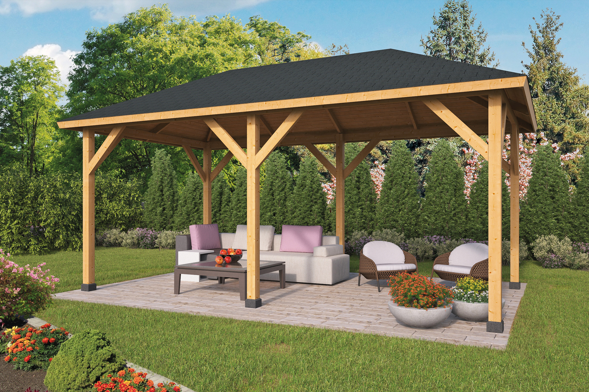 Gartenpavillon Corfu aus Douglasie