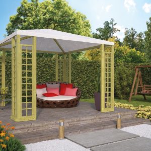 Gartenpavillon mit Dachplane