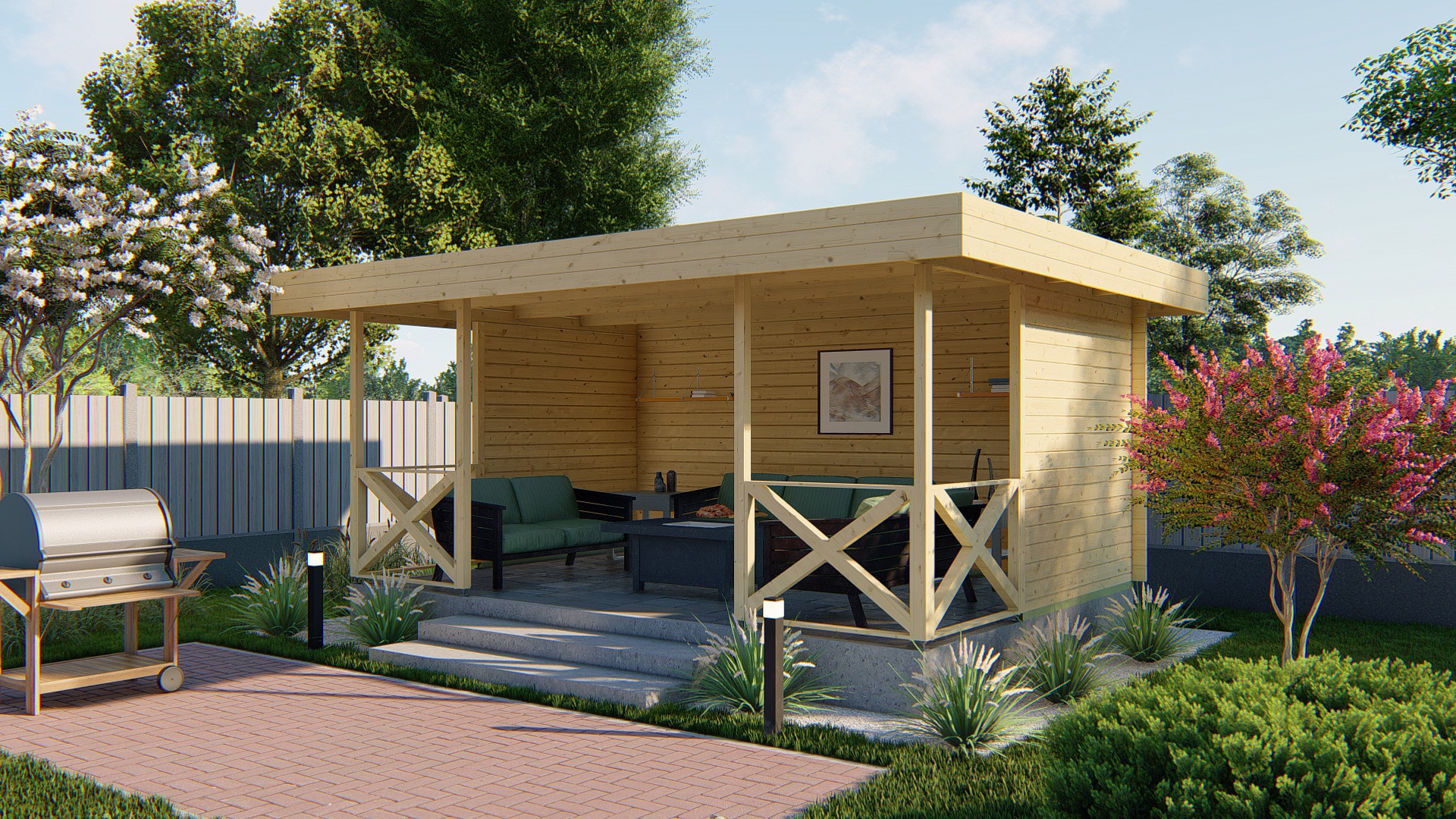 Gartenpavillon mit Terrasse Konstantin