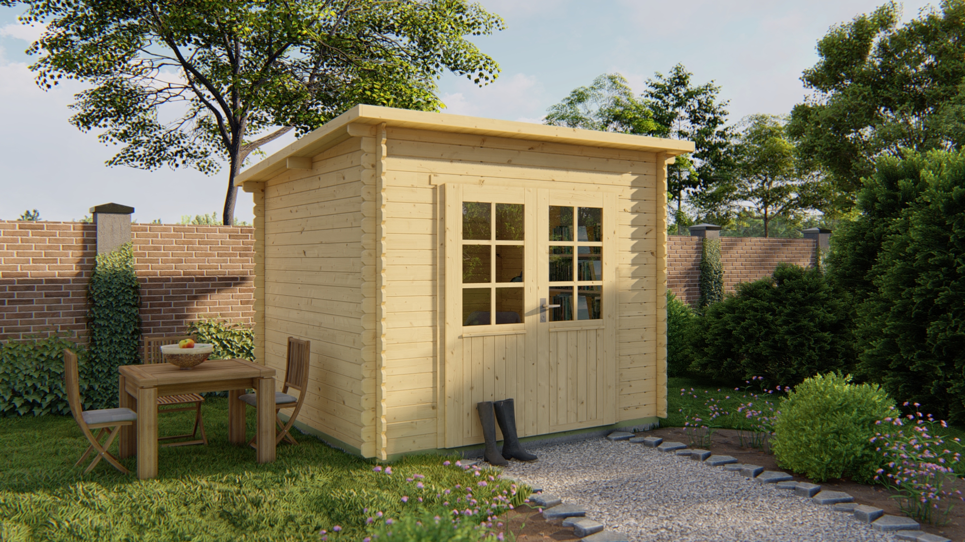 Garten- und Gerätehaus Mila mit Pultdach