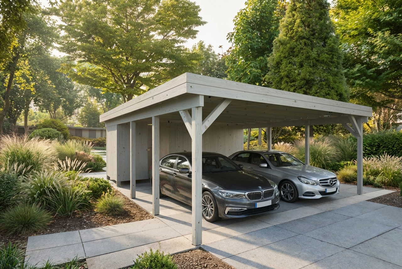 Geräteraum zu Doppelcarport Karl 4 / 40,6 m²