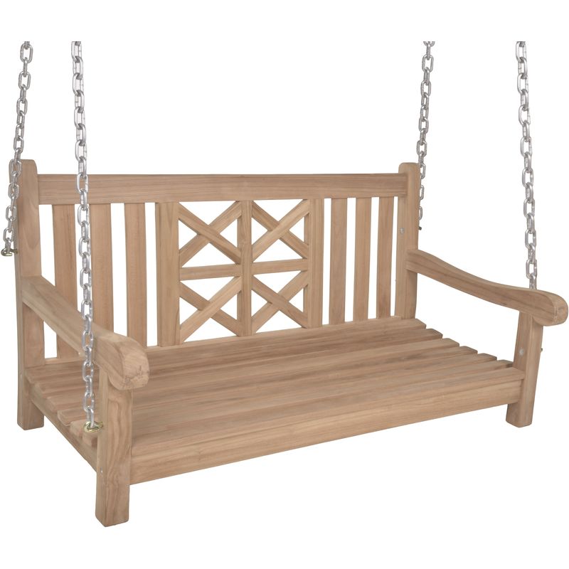 Hängebank Latoa, 2-Sitzer, Teak B-grade, unbehandelt, 4 Ketten je 140cm