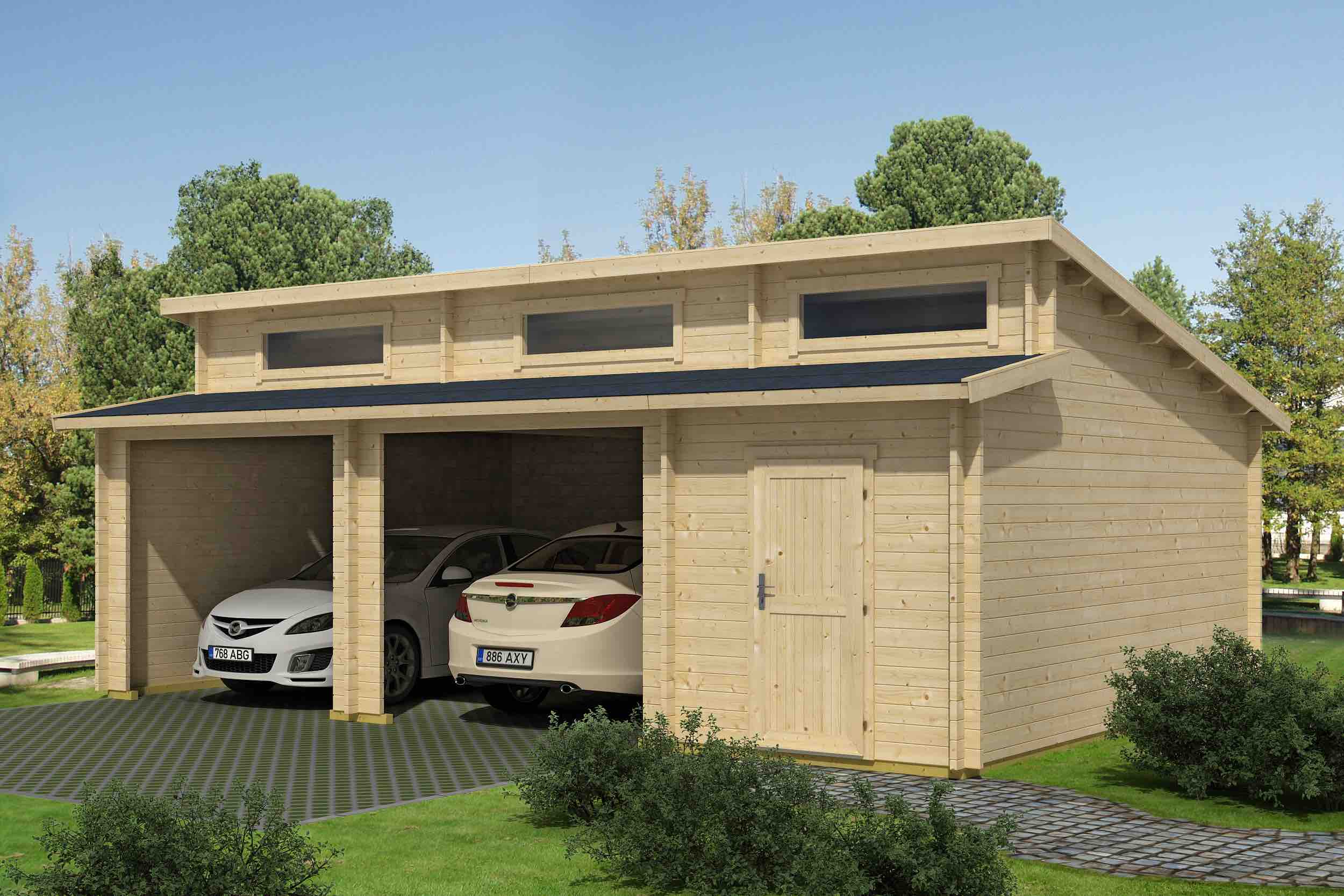 Doppelgarage aus Holz Hawaii