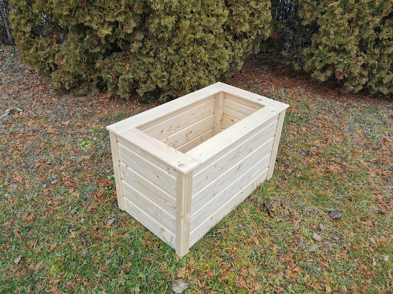 28 mm Blockbohlen-Hochbeet WESTERWALD 1 (Frühbeet / Kräuterbeet / Gemüsebeet aus Holz)