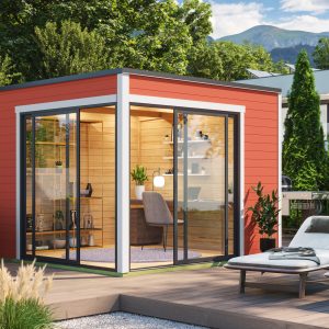 Home-Office-Gartenhaus Palermo 3 mit Schiebetüren
