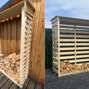Stabiles Kaminholzregal  MADE IN GERMANY aus Fichte / Tanne