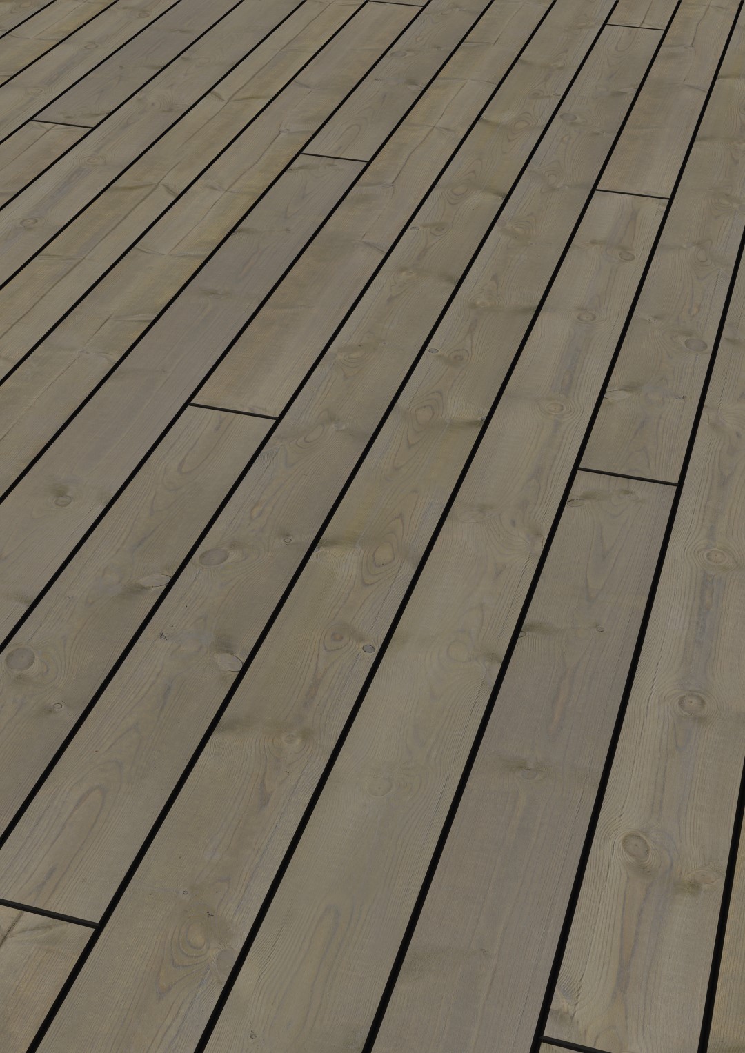 Komplettset Leinöl-Terrassendielen BITUS LINAX Kiefer Grau 22x120 mm