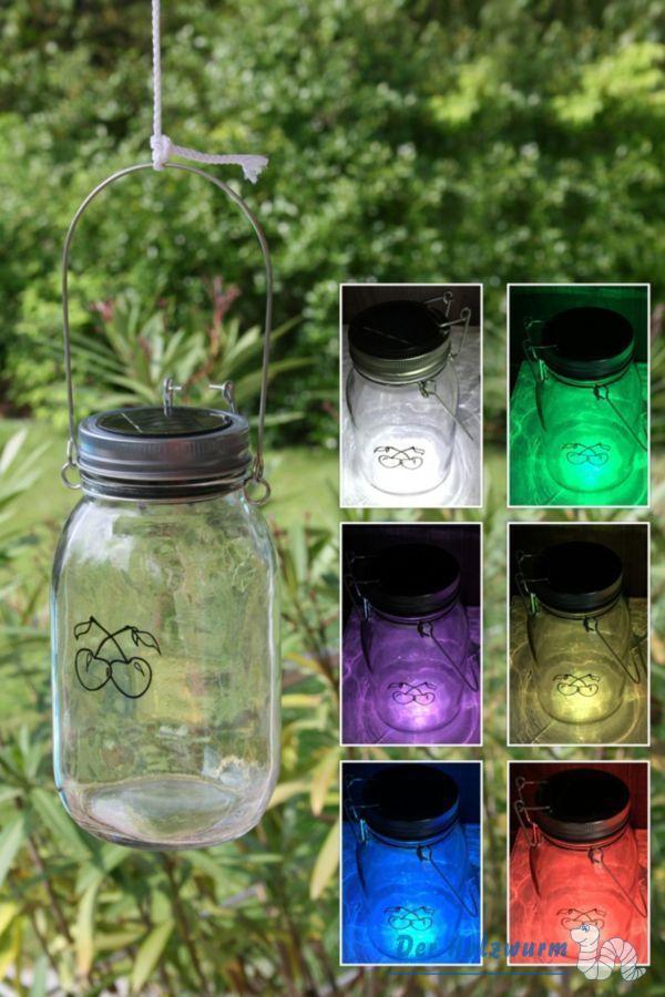 Kirschellicht - Solarleuchte im Glas