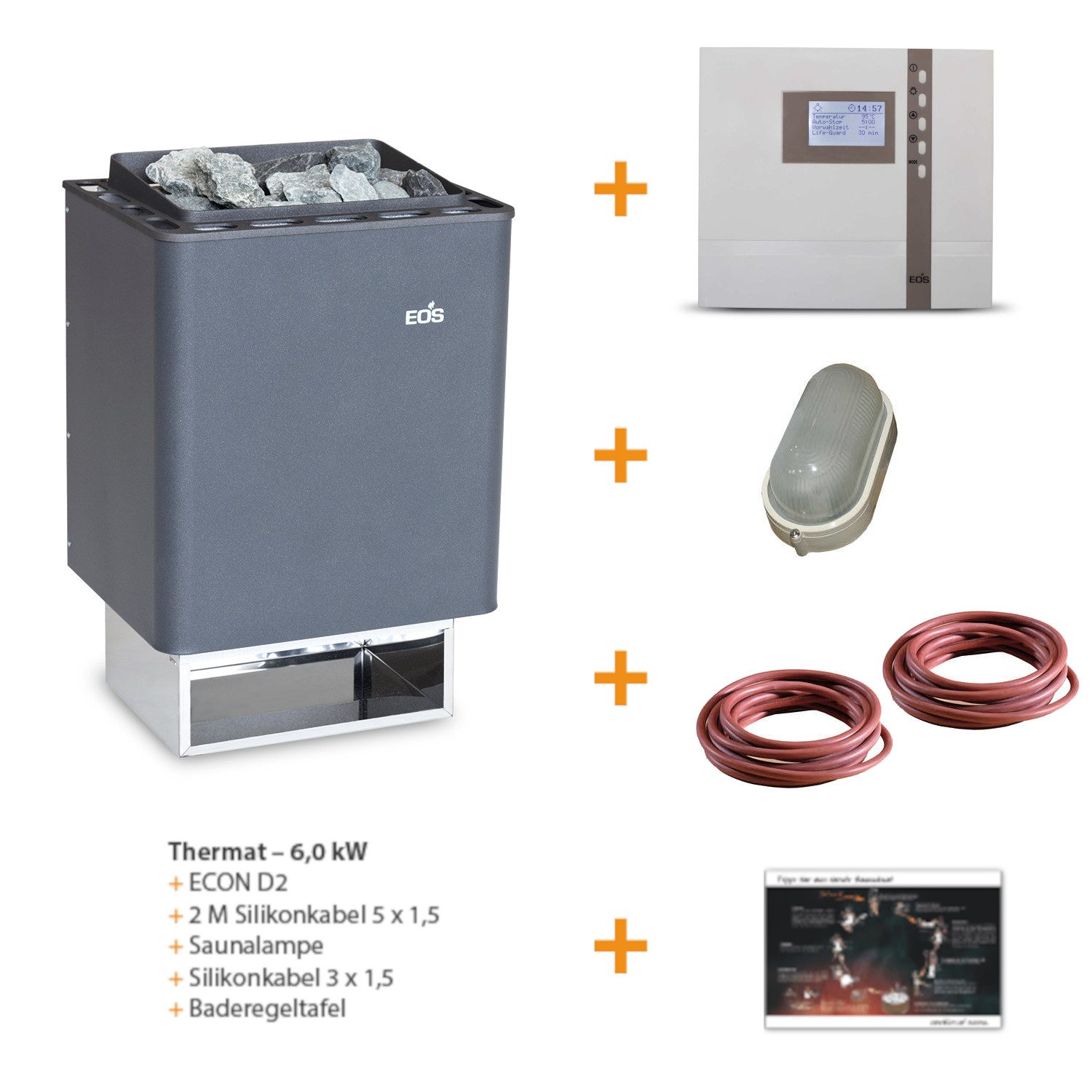 Elektro-Saunaofen-Set 6,0 W
