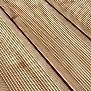 Komplettset Terrassendielen Heimische Lärche mit seitlicher Nut 25×140 mm