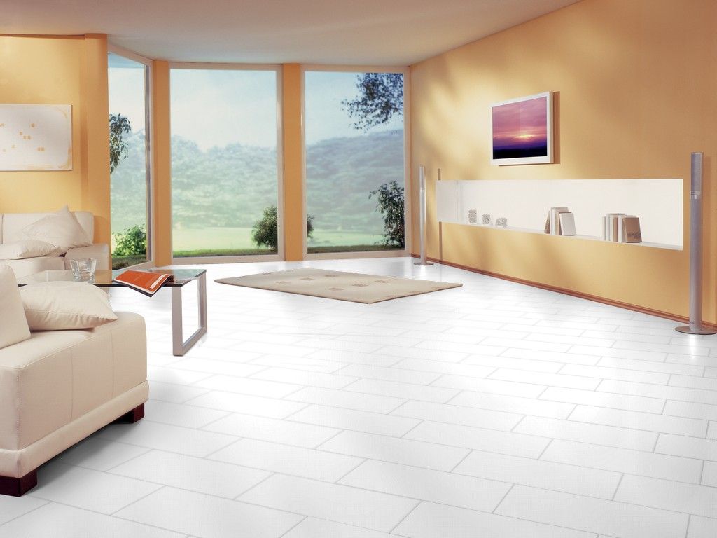 Klick Laminat Plain White