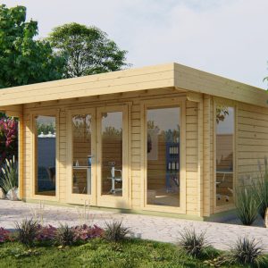 Modernes Gartenhaus Yorick ISO mit Pultdach
