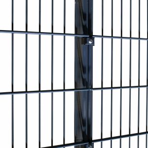 Rechteckrohrpfosten 4×4 cm für Doppelstabmatten + Einzelstabmatten