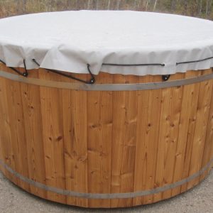 PVC Abdeckung für Badebottich Ø 160 cm mit Außenofen