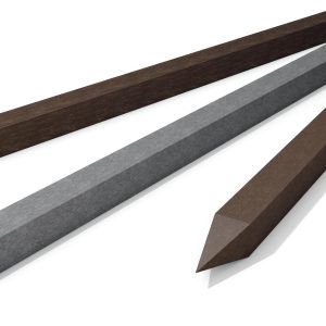 Vierkant-Baumpfahl aus Recycling-KUNSTSTOFF mit Spitze / Holzpalisade / Zaunpfahl / Pfosten