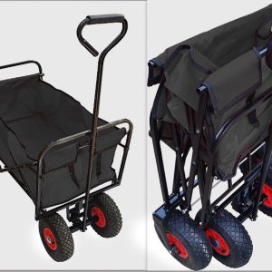Faltbarer Transportwagen mit Luftbereifung – Bollerwagen