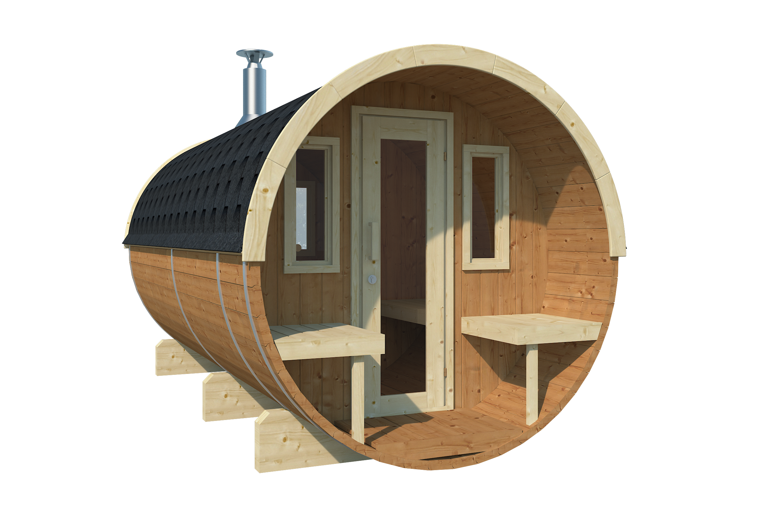Saunafass Spreewald 400 Thermoholz