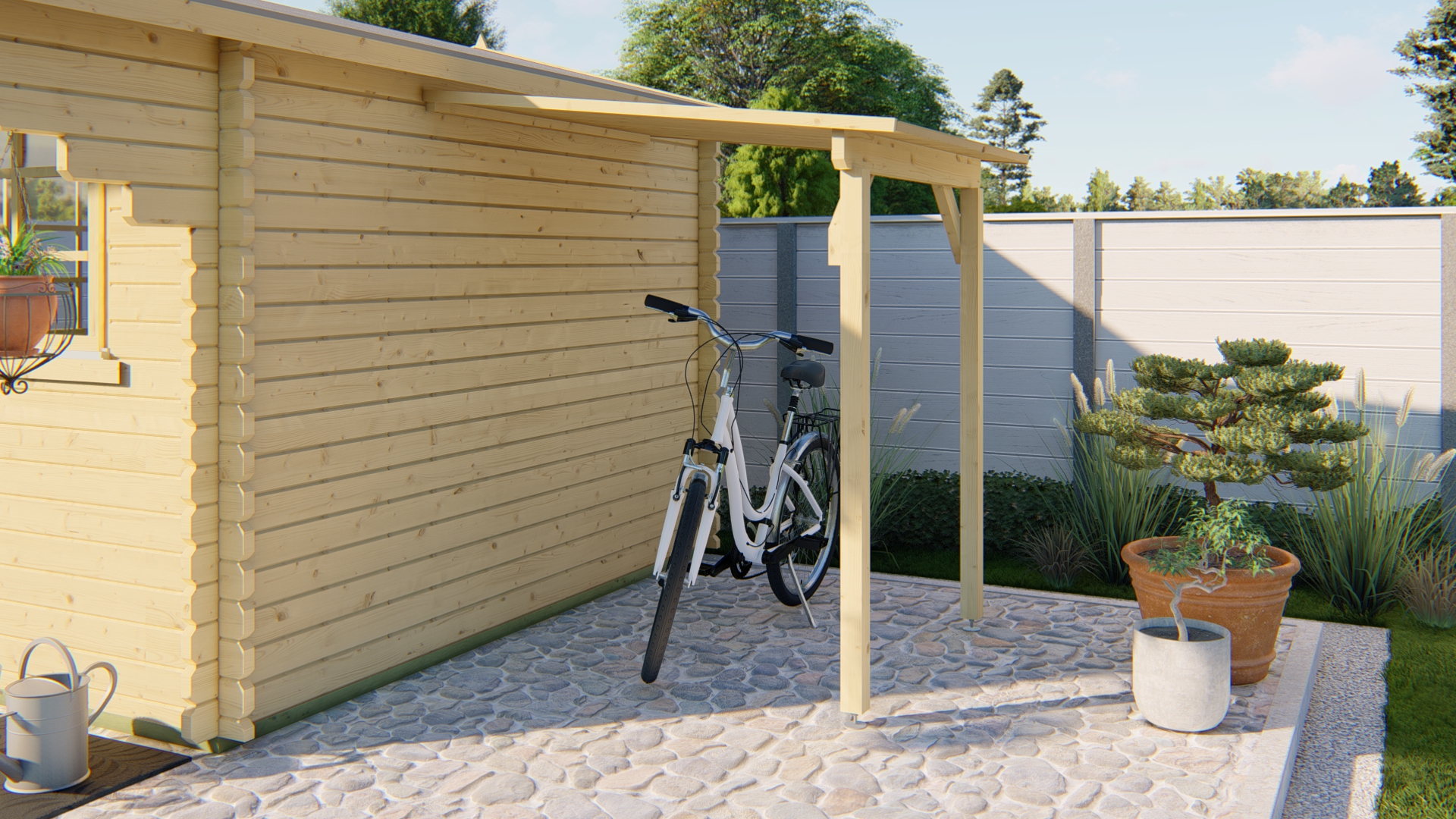 Schleppdach T für Gartenhäuser