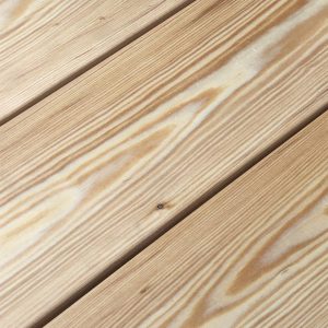Komplettset Terrassendielen Heimische Lärche Bombiert mit seitlicher Nut 24(21)x140 mm