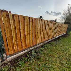 Komplettset Lärche Bohlen-Sichtschutzzaun LUCERA