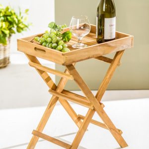 Tablettständer Bacan, klappbar, Teak, unbehandelt