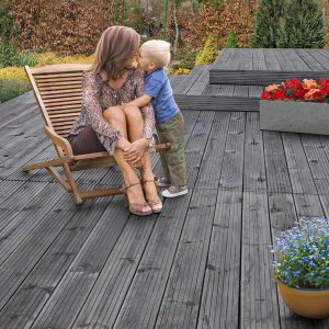 Komplettset Kiefer KDI GRAU Terrassendielen 28×145 mm