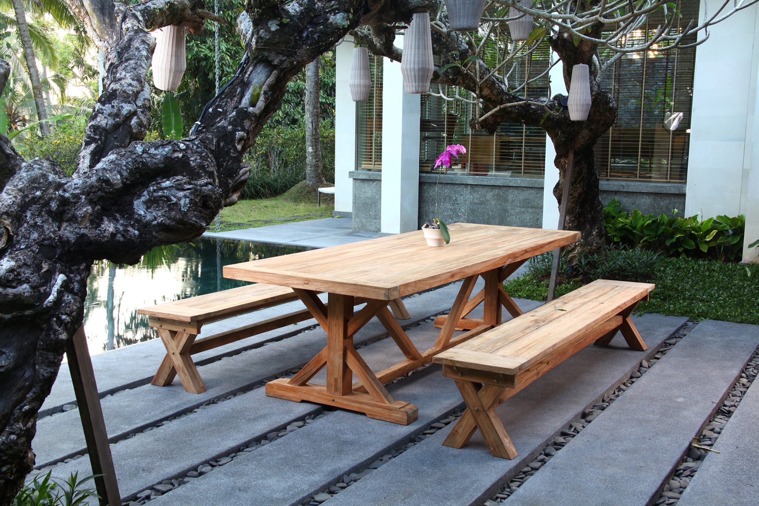 Tisch Kisar, Teak recycelt, unbehandelt