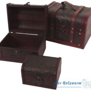 3er Set Truhen mit Muster
