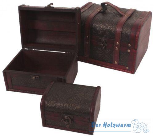 3er Set Truhen mit Muster