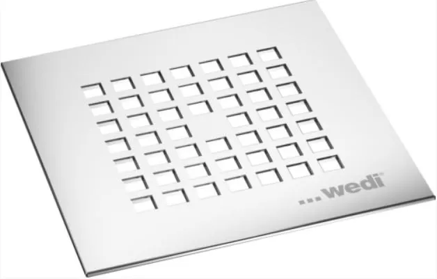 wedi Fundo Ablaufabdeckung 6.1 Edelstahl V2A quadratisch extraflach