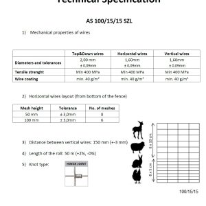 Wildzaun / Knotengeflecht Komplettset inkl. Z-Profilpfosten