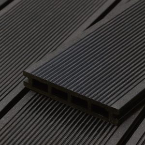 WPC Terrassendielen Komplettset Basic Dunkelgrau 20×120 mm