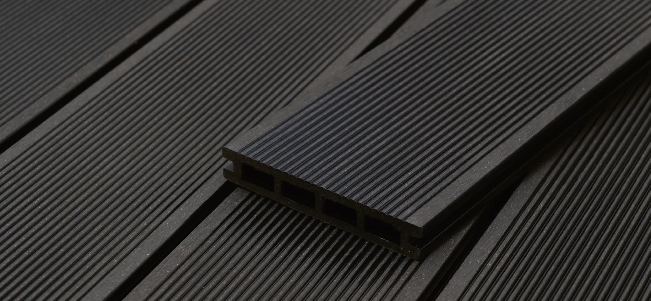 WPC Terrassendielen Komplettset Basic Dunkelgrau 20x120 mm